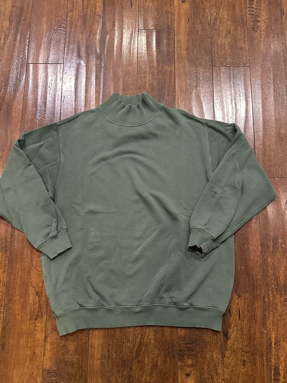 Aerie -Olive Turtleneck Sweatshirt with Pockets